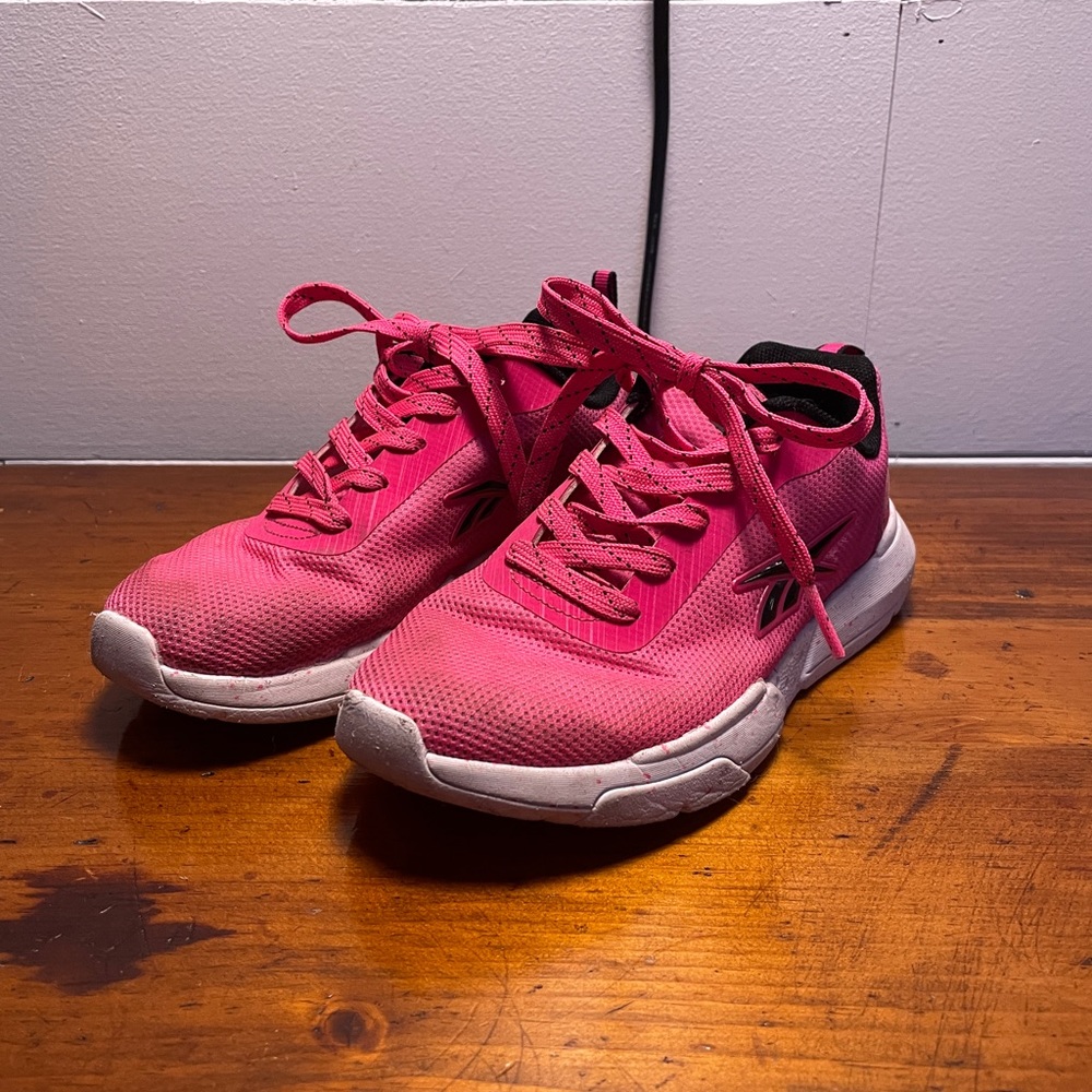 Pink and Black Reebok Sneakers